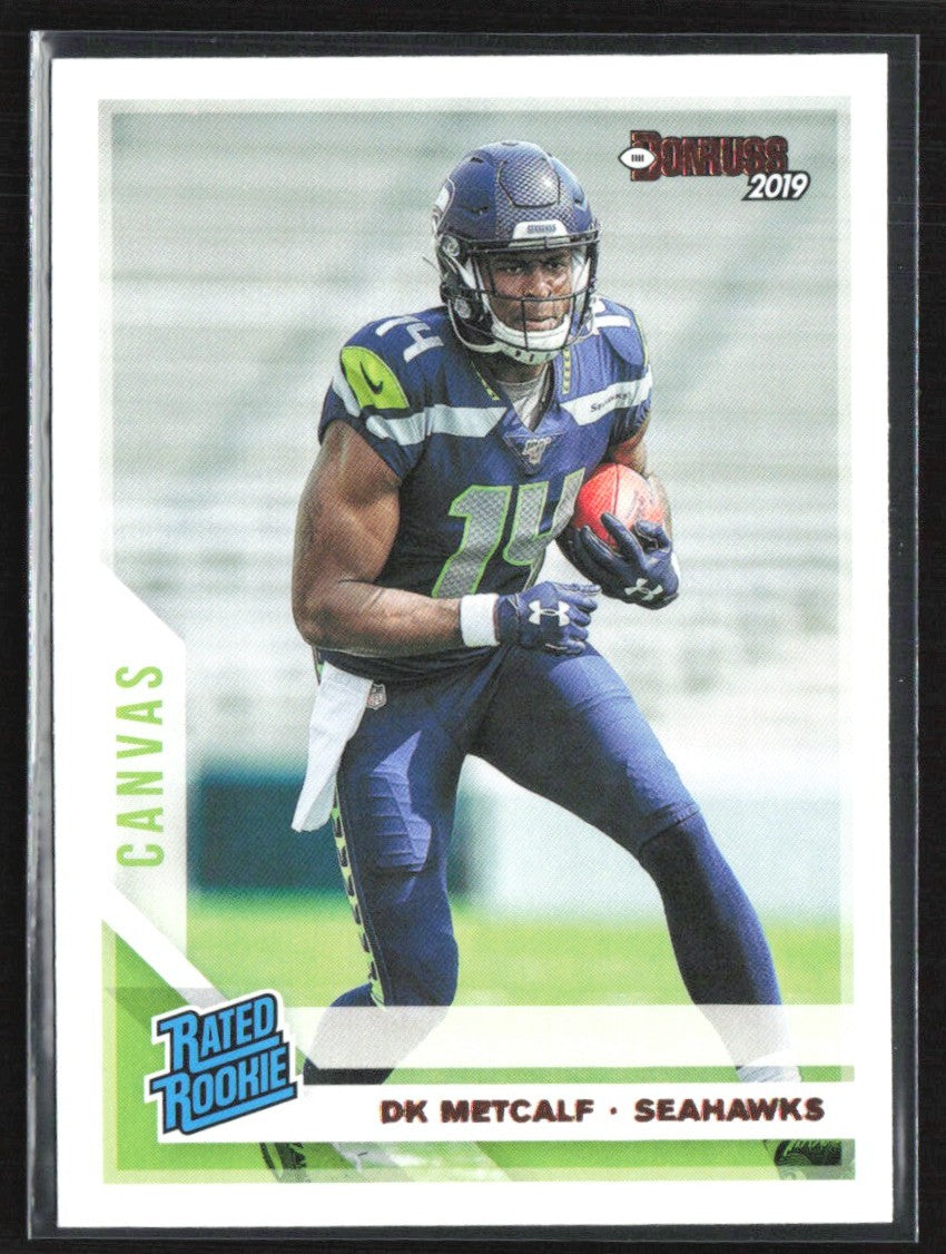 DK Metcalf 2019 Donruss Canvas RC #313 Seattle Seahawks