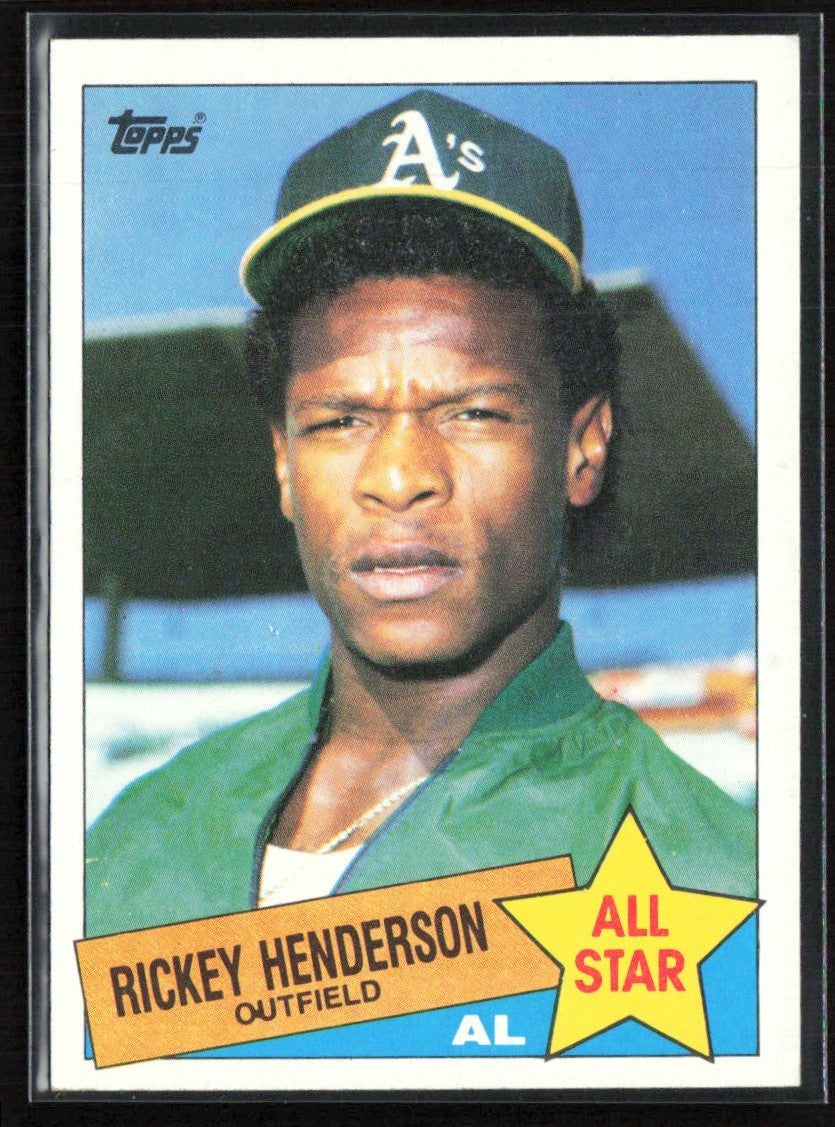 Rickey Henderson 1985 Topps All-Star #706 Oakland Athletics