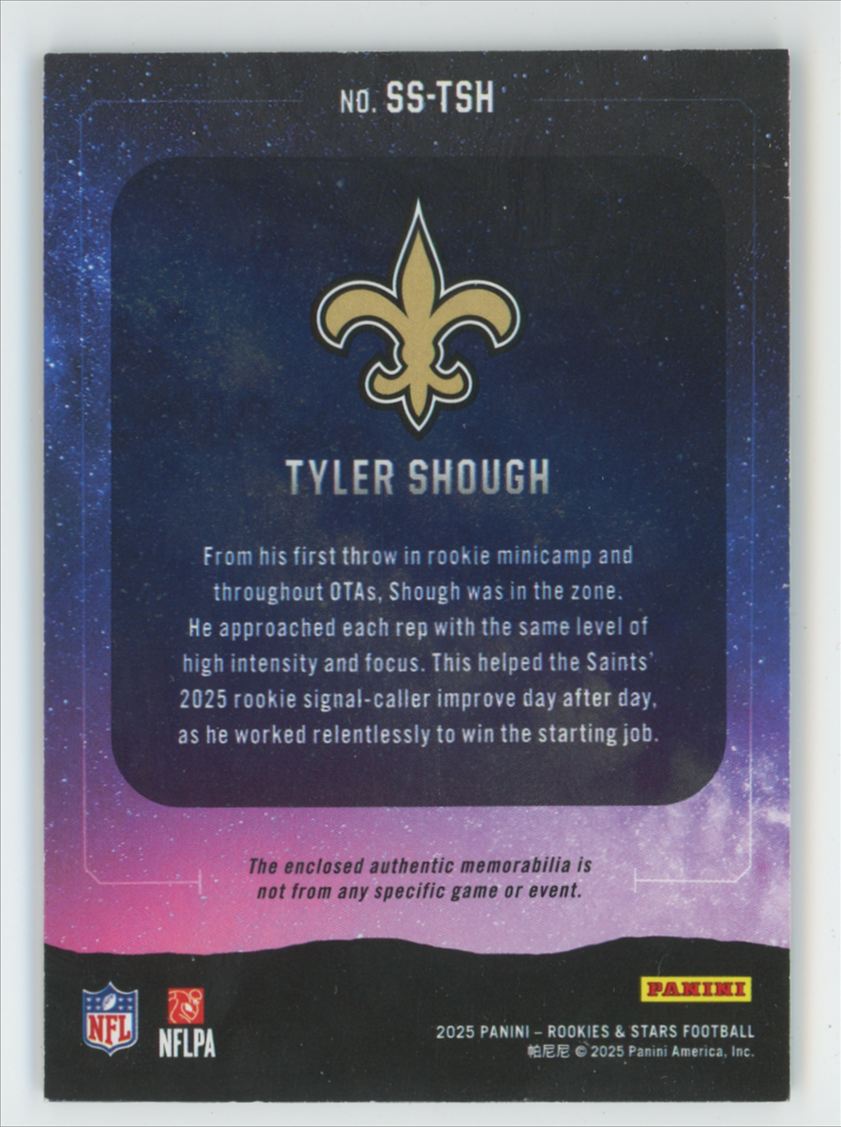 Tyler Shough 2025 Panini Rookies & Stars Star Search RC Jersey #SS-TSH