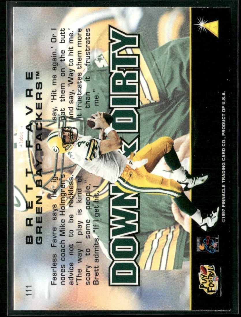 Brett Favre 1997 Pinnacle Action Packed Down & Dirty #111 Green Bay Packers