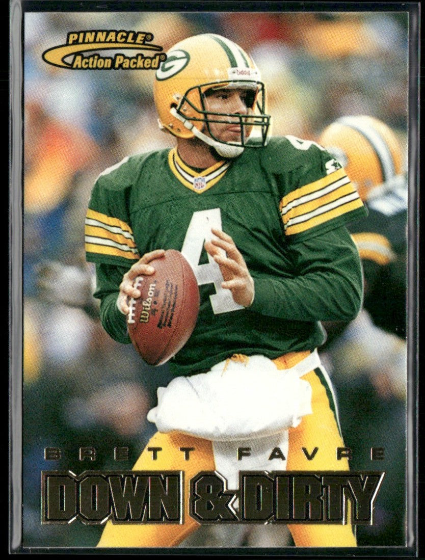 Brett Favre 1997 Pinnacle Action Packed Down & Dirty #111 Green Bay Packers