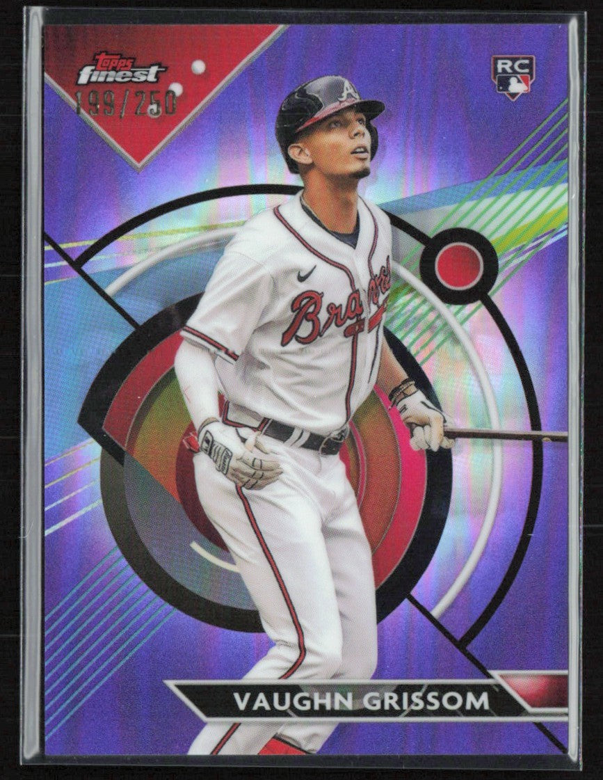 Vaughn Grissom 2023 Topps Finest Purple Refractor RC /250 #88 Atlanta Braves