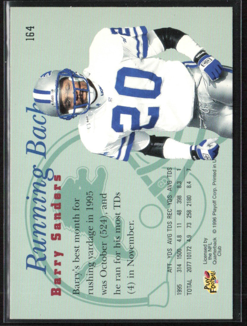 Barry Sanders 1996 Playoff Prime #164 Detroit Lions