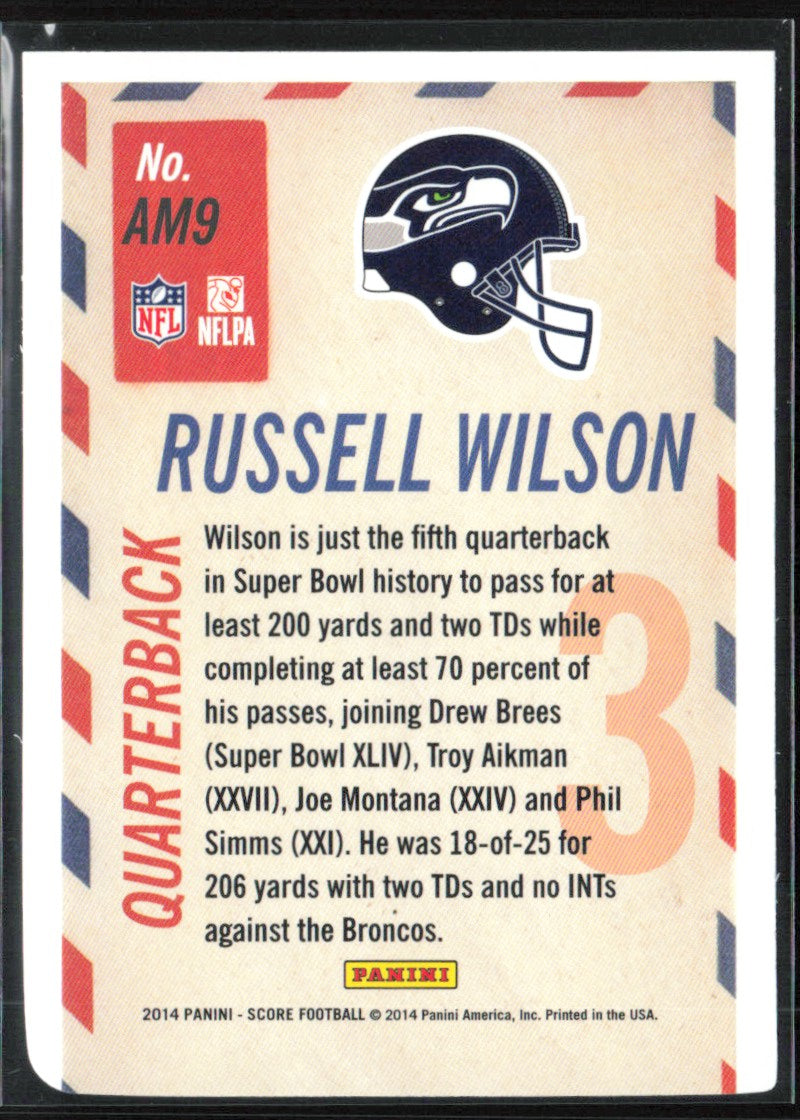 Russell Wilson 2014 Score Air Mail Blue #AM9 Seattle Seahawks