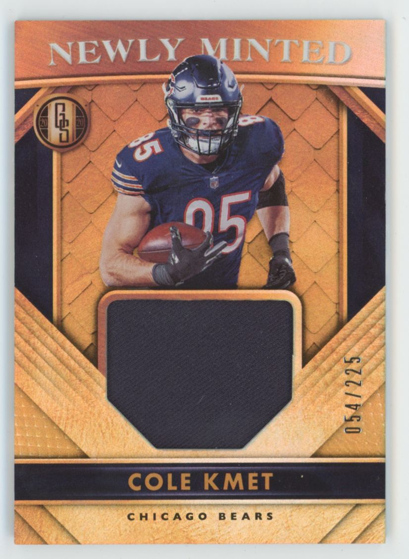 Cole Kmet 2020 Panini Gold Standard Newly Minted /225 Jersey #NM10 Chicago Bears
