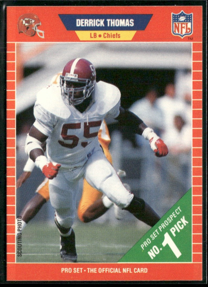 Derrick Thomas 1989 Pro Set RC #498 Kansas City Chiefs