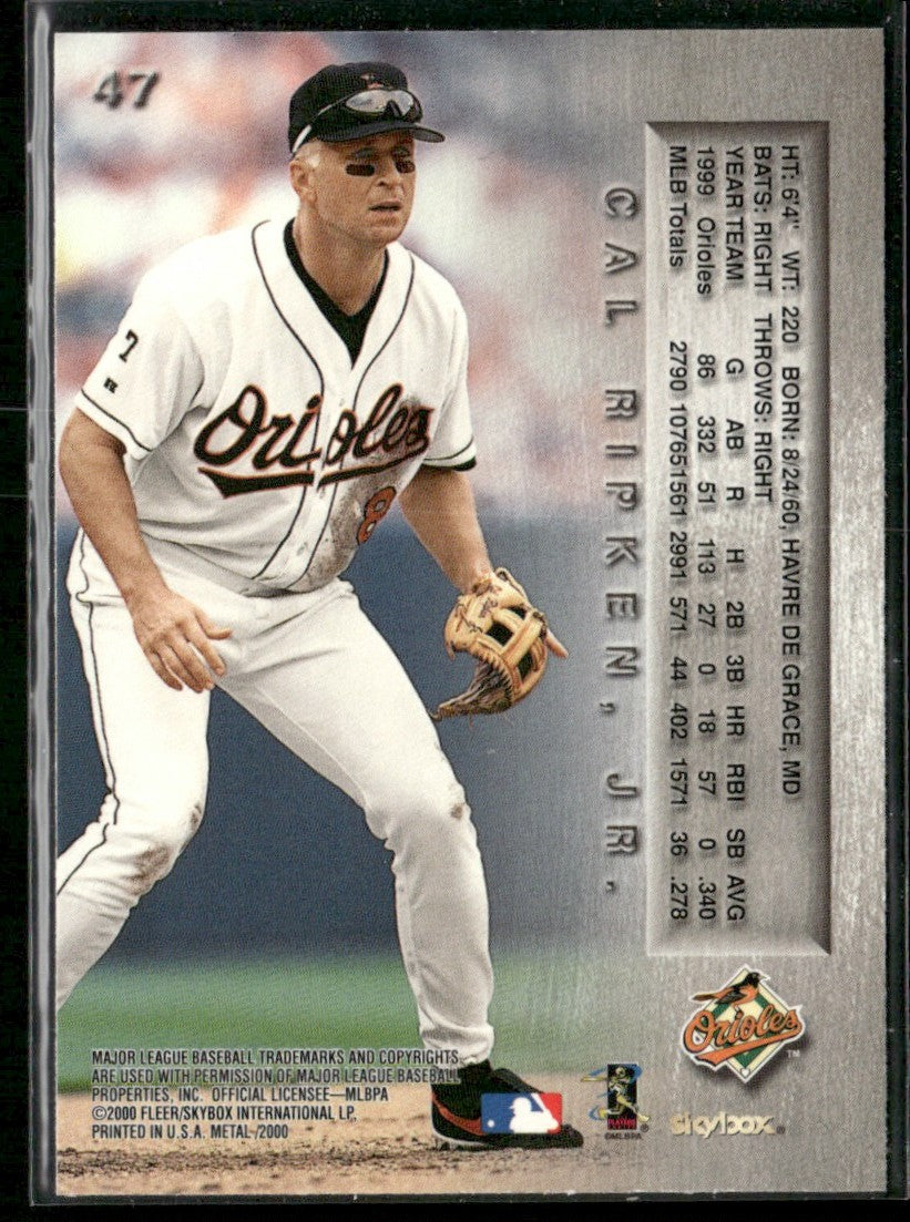 Cal Ripken Jr. 2000 SkyBox Metal Universe #47 Baltimore Orioles