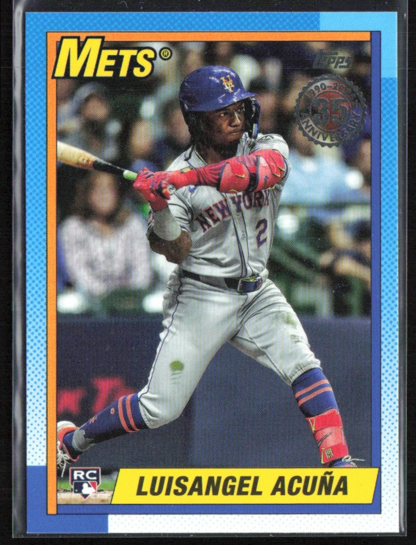 Luisangel Acuna 2025 Topps 1990 Design RC #90B2-22 New York Mets