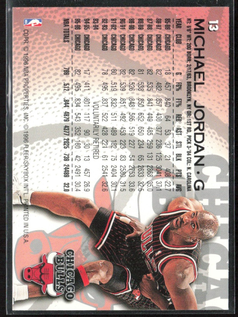 Michael Jordan 1996 Fleer #13 Chicago Bulls