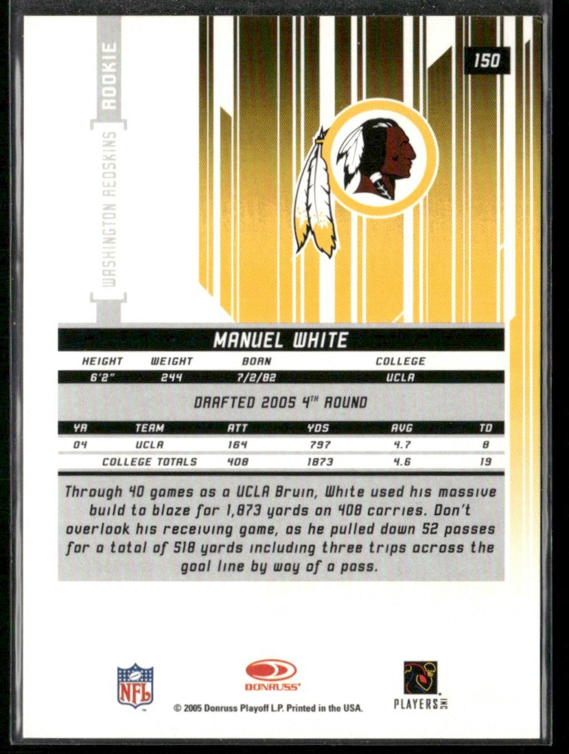 Manuel White 2005 Leaf Rookies & Stars Longevity RC /999 #150