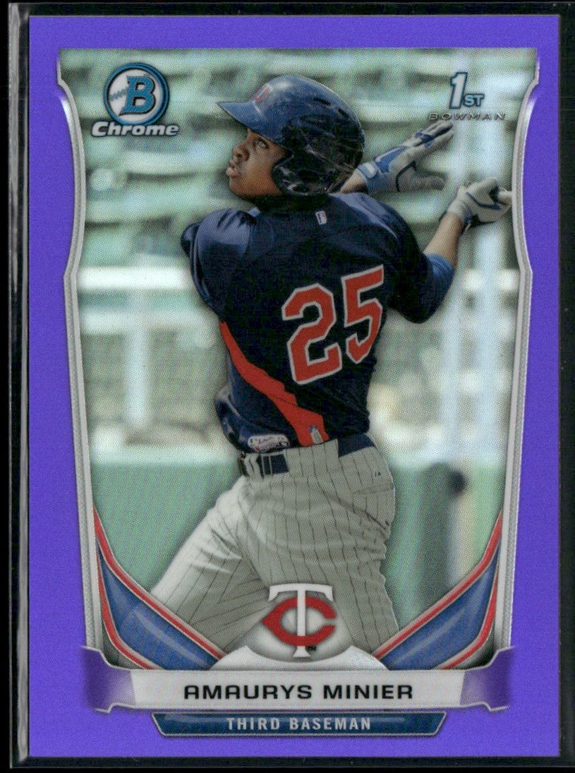 Amaurys Minier 2014 Bowman Chrome 1st Purple Refractor /150 #BCP98