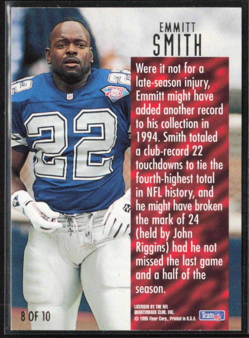 Emmitt Smith 1995 Fleer Ultra Touchdown TD King #8 Dallas Cowboys