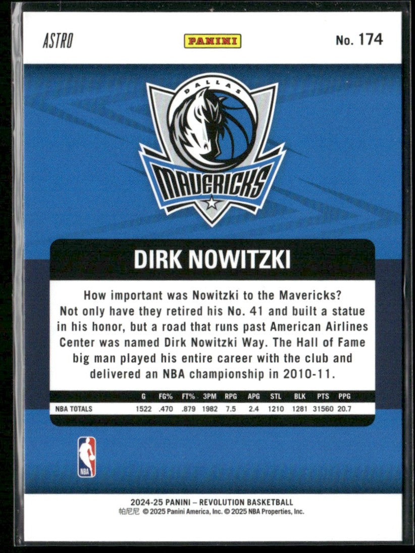 Dirk Nowitzki 2024 Panini Revolution Astro #174 Dallas Mavericks