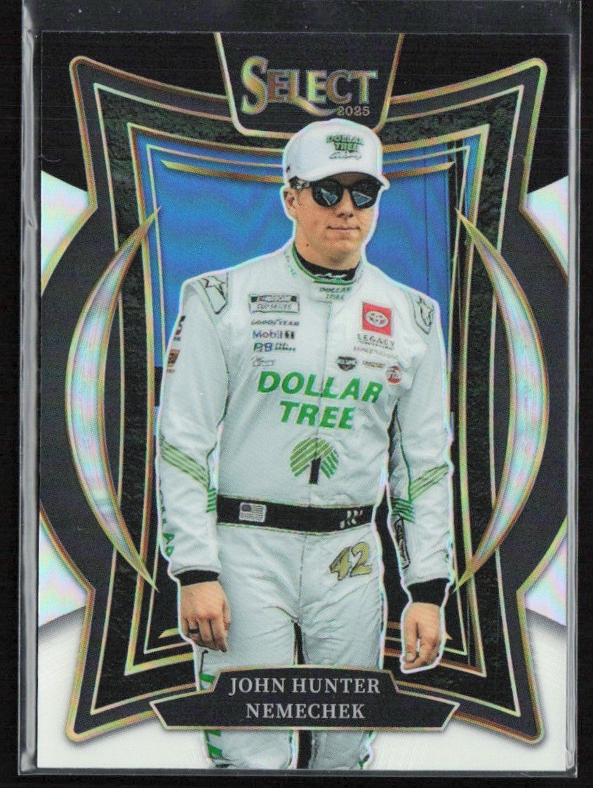 John Hunter Nemechek 2025 Panini Select Grandstand Black White /149 #48
