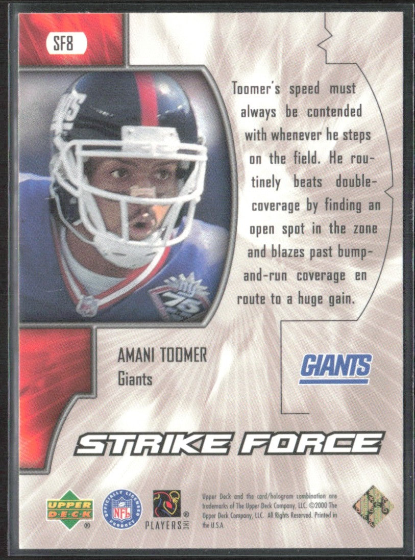 Amani Toomer 2000 Upper Deck Strike Force #SF8 New York Giants