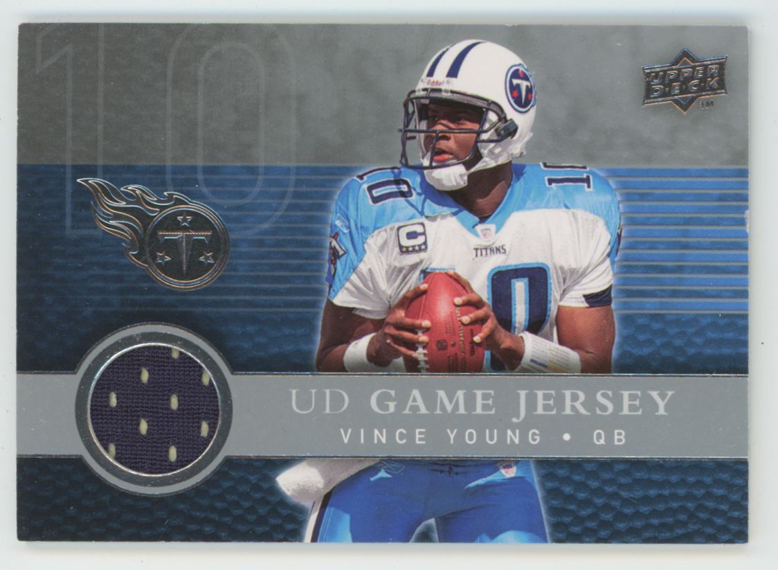 Vince Young 2008 Upper Deck Game Jerseys Jersey #UDGJ-VY Tennessee Titans