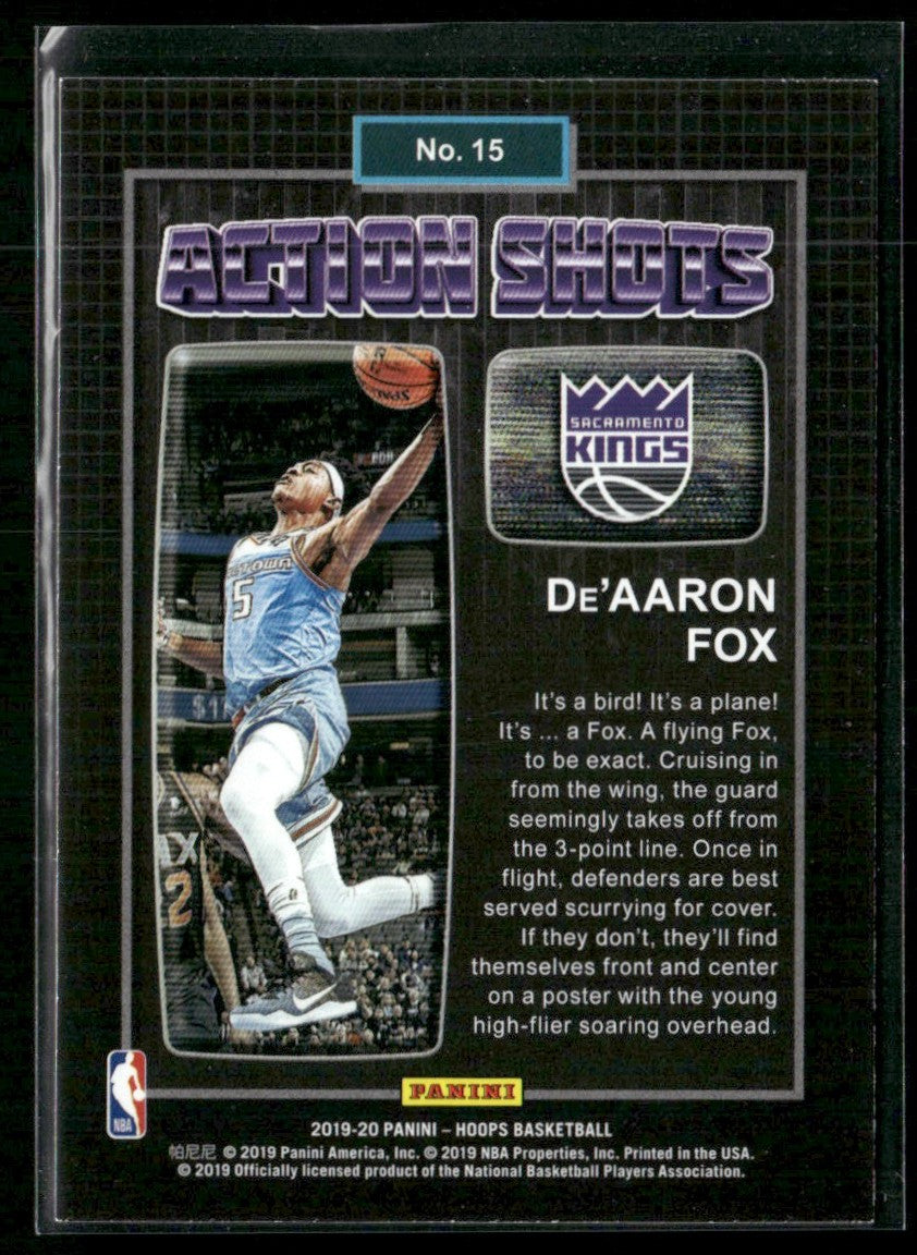 De'Aaron Fox 2019 NBA Hoops Action Shots #15 Sacramento Kings