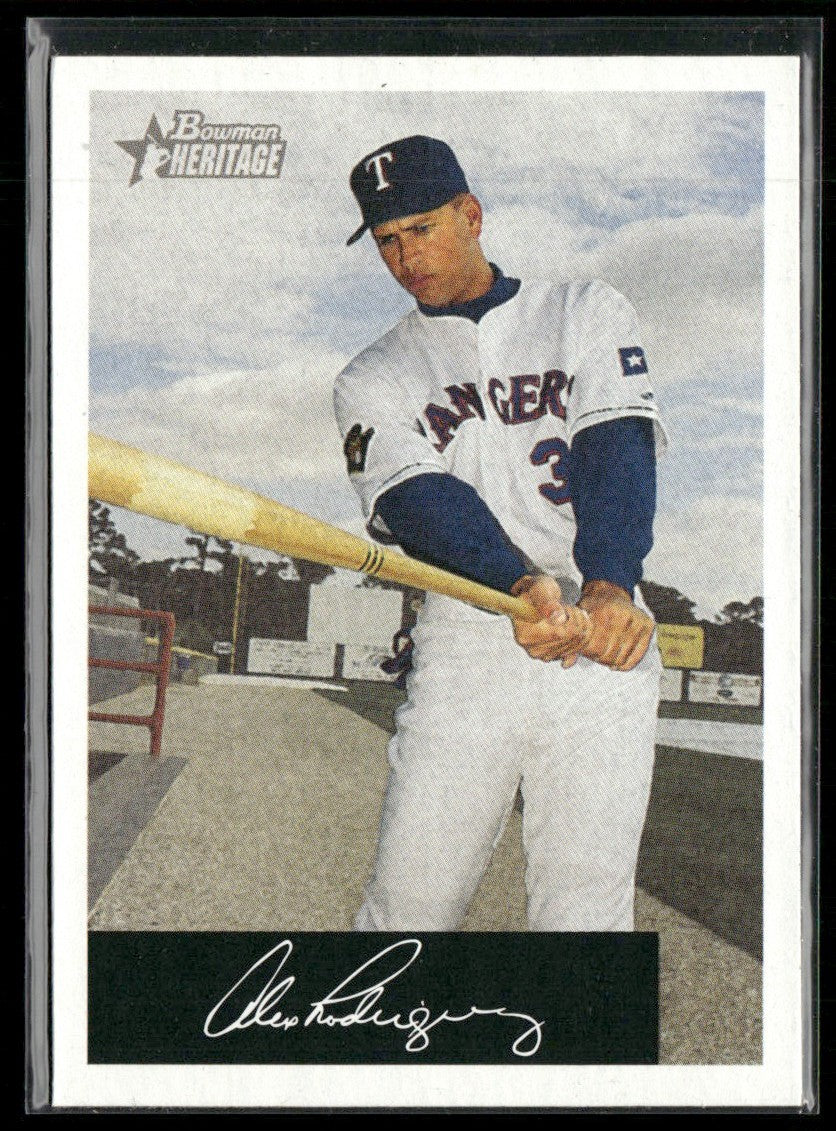 Alex Rodriguez 2002 Bowman Heritage Black Box #343 Texas Rangers