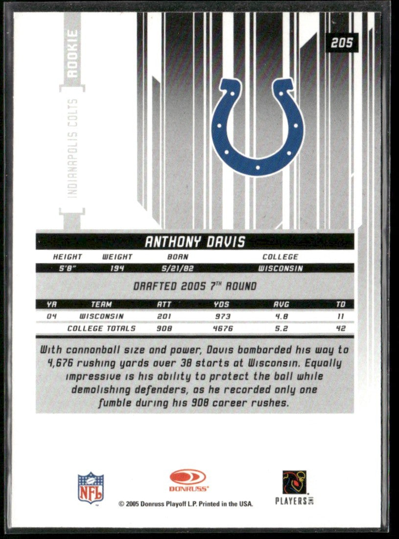 Anthony Davis 2005 Leaf Rookies & Stars Longevity RC /599 #205