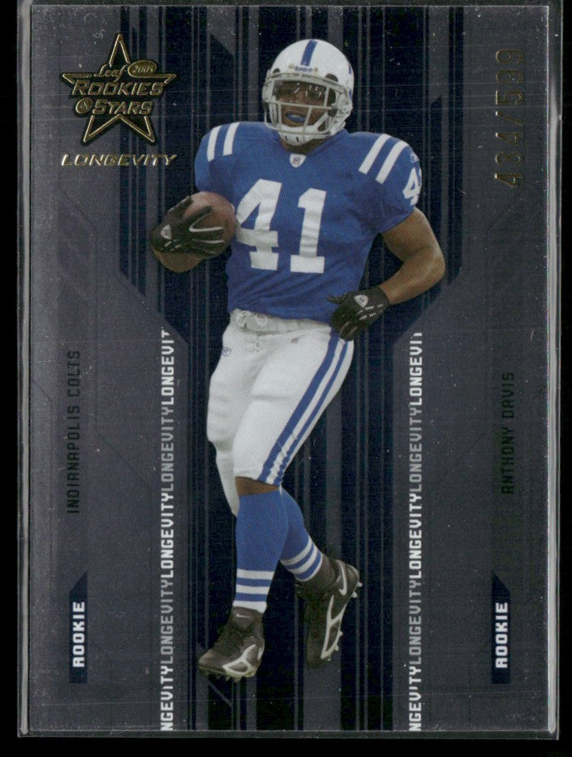 Anthony Davis 2005 Leaf Rookies & Stars Longevity RC /599 #205