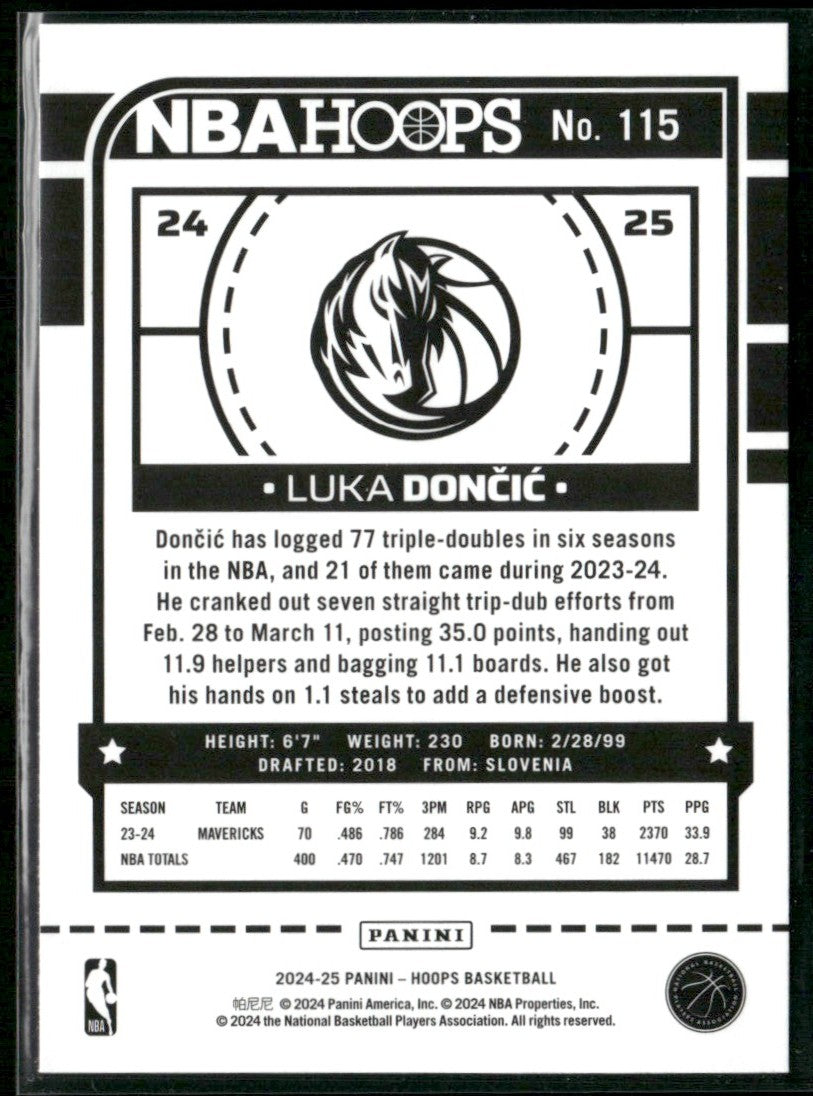 Luka Doncic 2024 Hoops #115 Dallas Mavericks