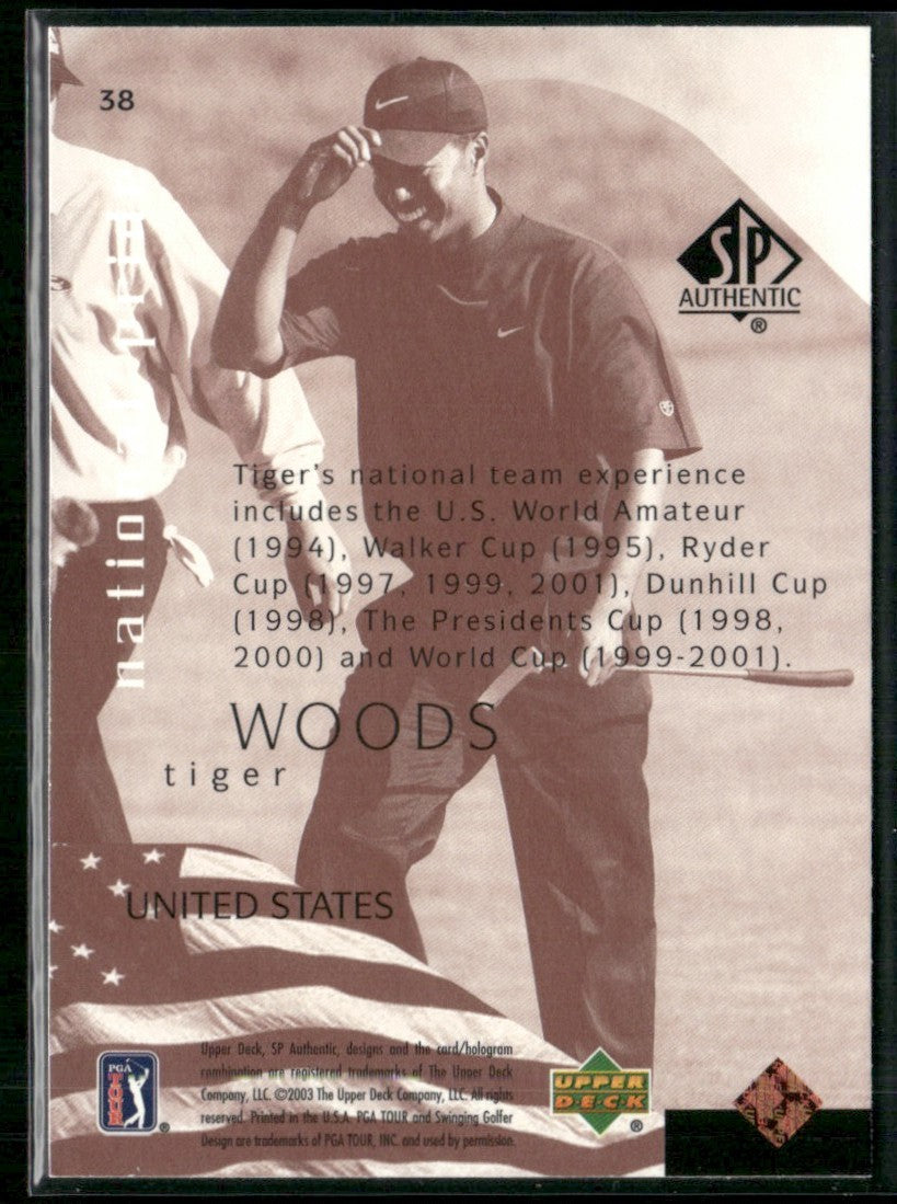 Tiger Woods 2003 SP Authentic National Pride #38