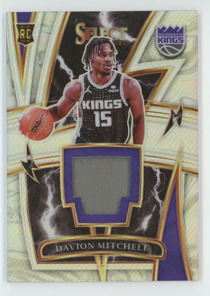 Davion Mitchell 2021 Panini Select Sparks RC Jersey #SP-DML Sacramento Kings