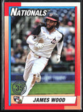 James Wood 2025 Topps 1990 Design RC #90B2-47 Washington Nationals