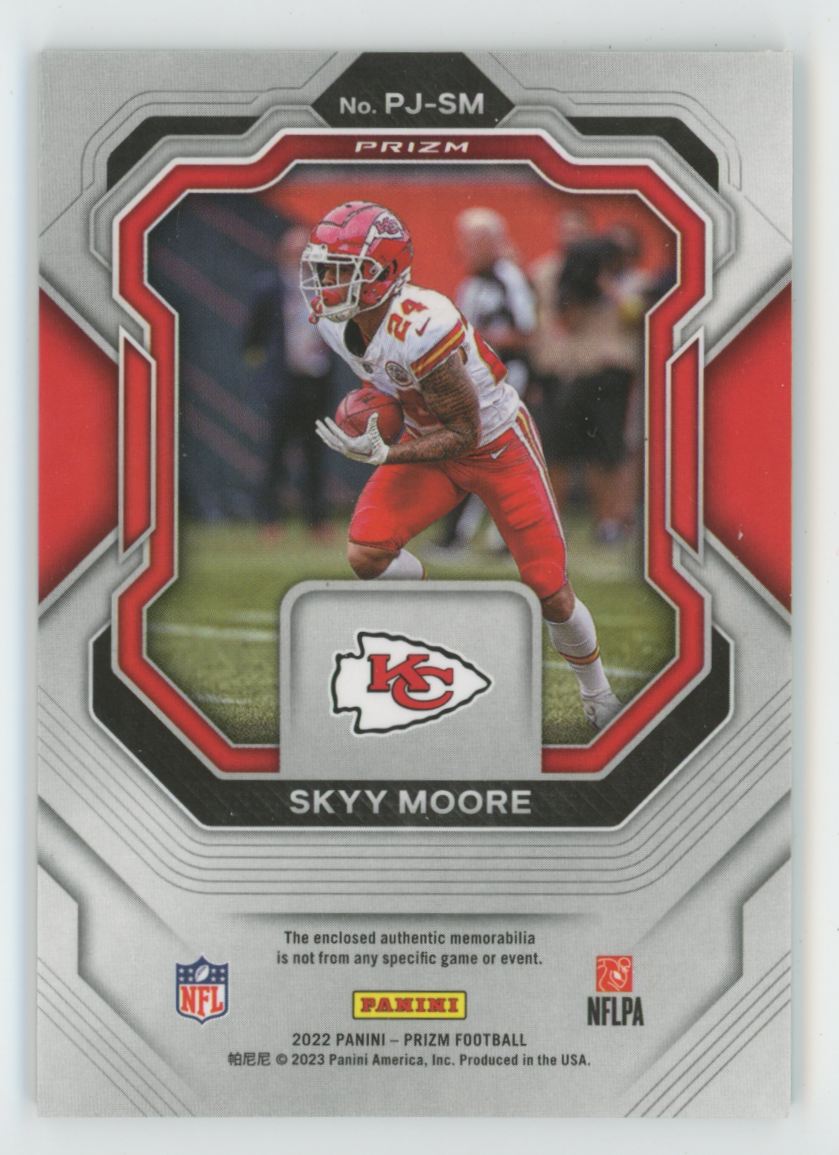 Skyy Moore 2022 Panini Prizm RC Jersey #PJ-SM Kansas City Chiefs