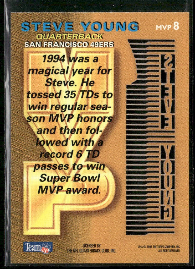 Steve Young 1995 Topps Stadium Club MVP #MVP8 San Francisco 49ers