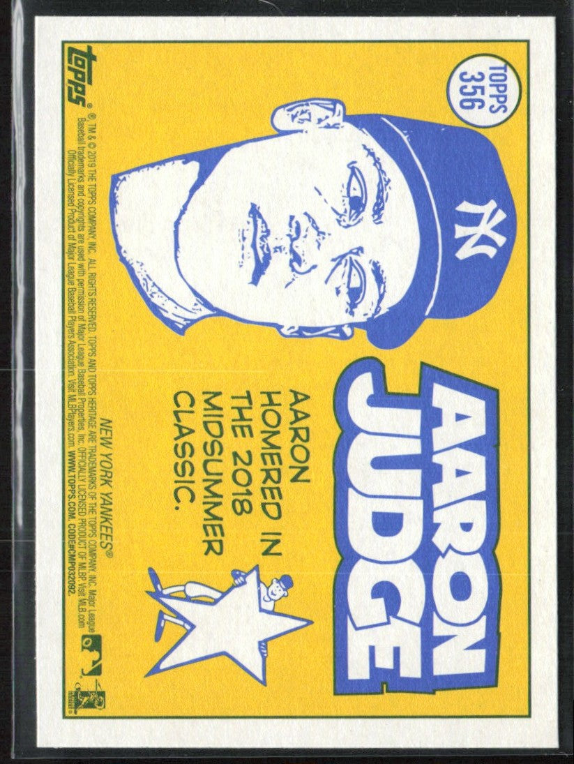 Aaron Judge 2019 Topps Heritage All-Star #356 New York Yankees