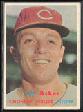 Tom Acker 1957 Topps RC #219 Cincinnati Reds