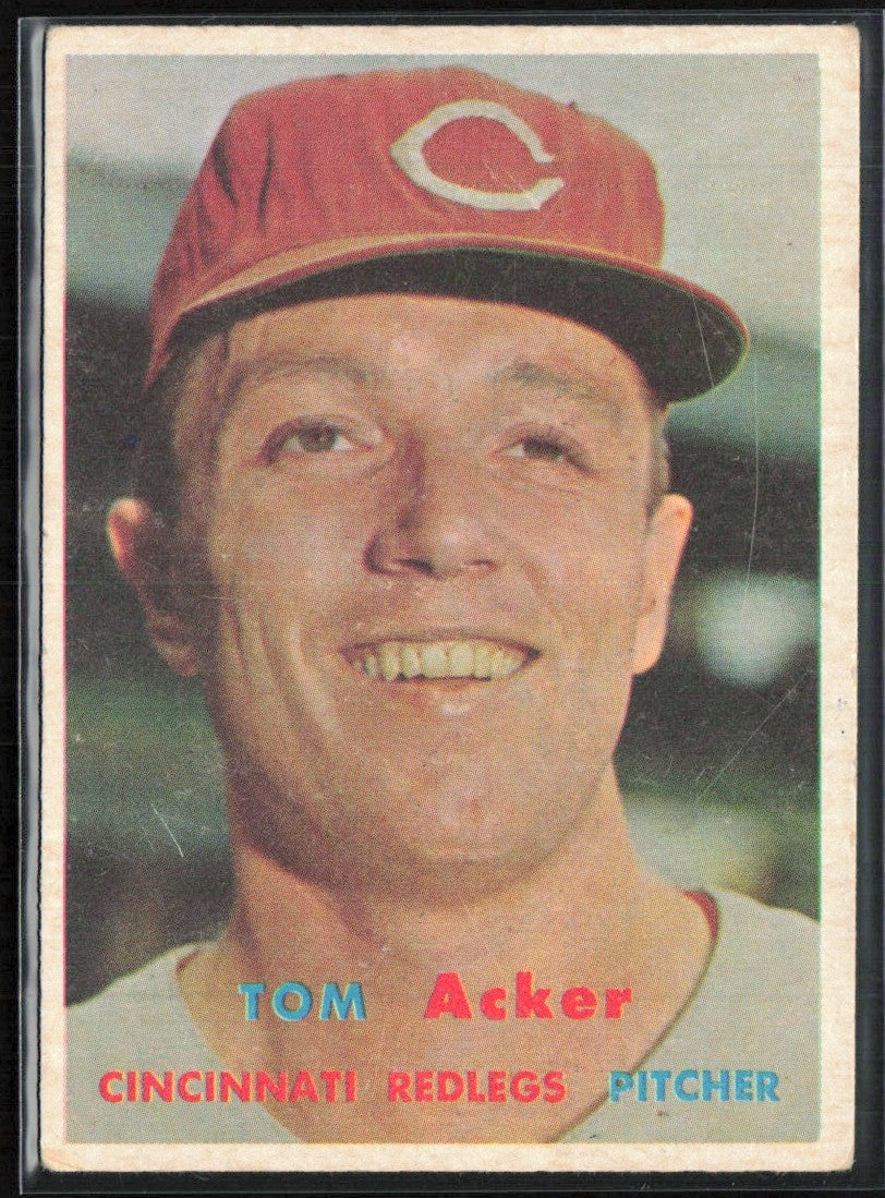 Tom Acker 1957 Topps RC #219 Cincinnati Reds
