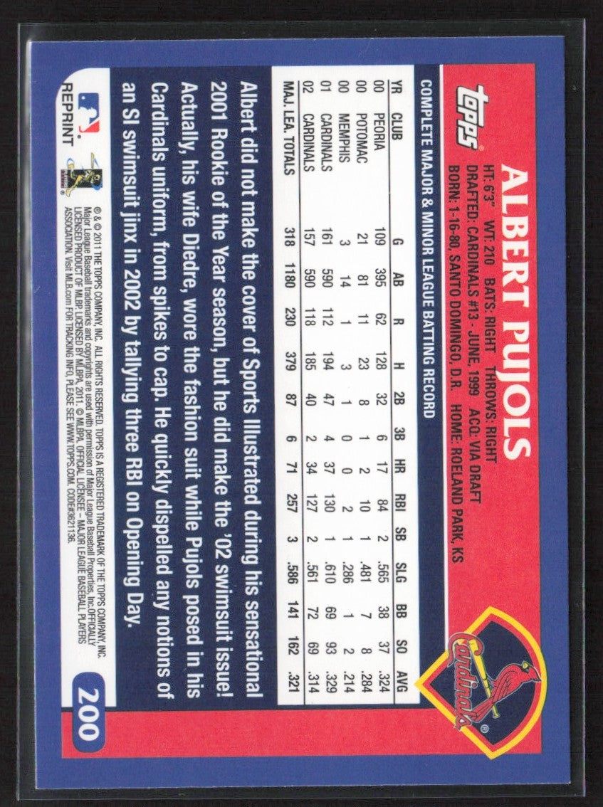 Albert Pujols 2011 Topps 60 Years of Topps #60YOT-111 St. Louis Cardinals