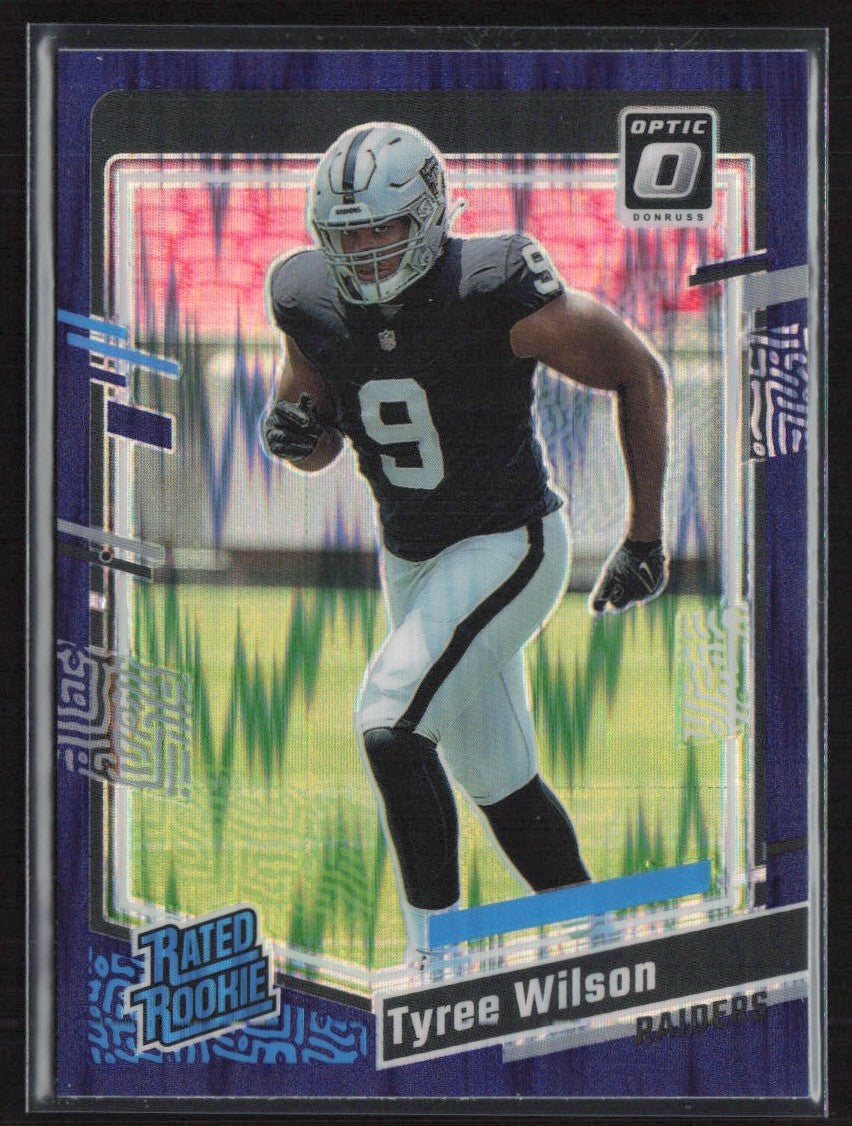 Tyree Wilson 2023 Donruss Optic Purple Shock RC #262 Las Vegas Raiders