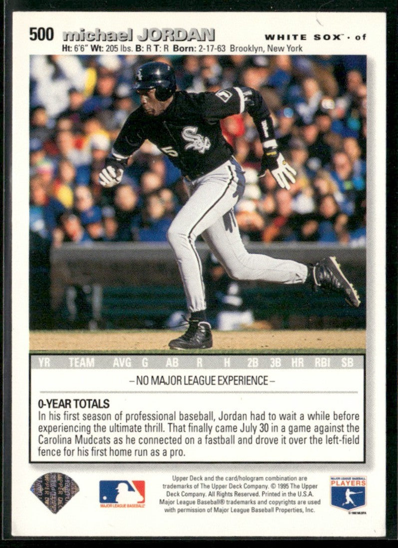 Michael Jordan 1995 Collector's Choice #500 Chicago White Sox