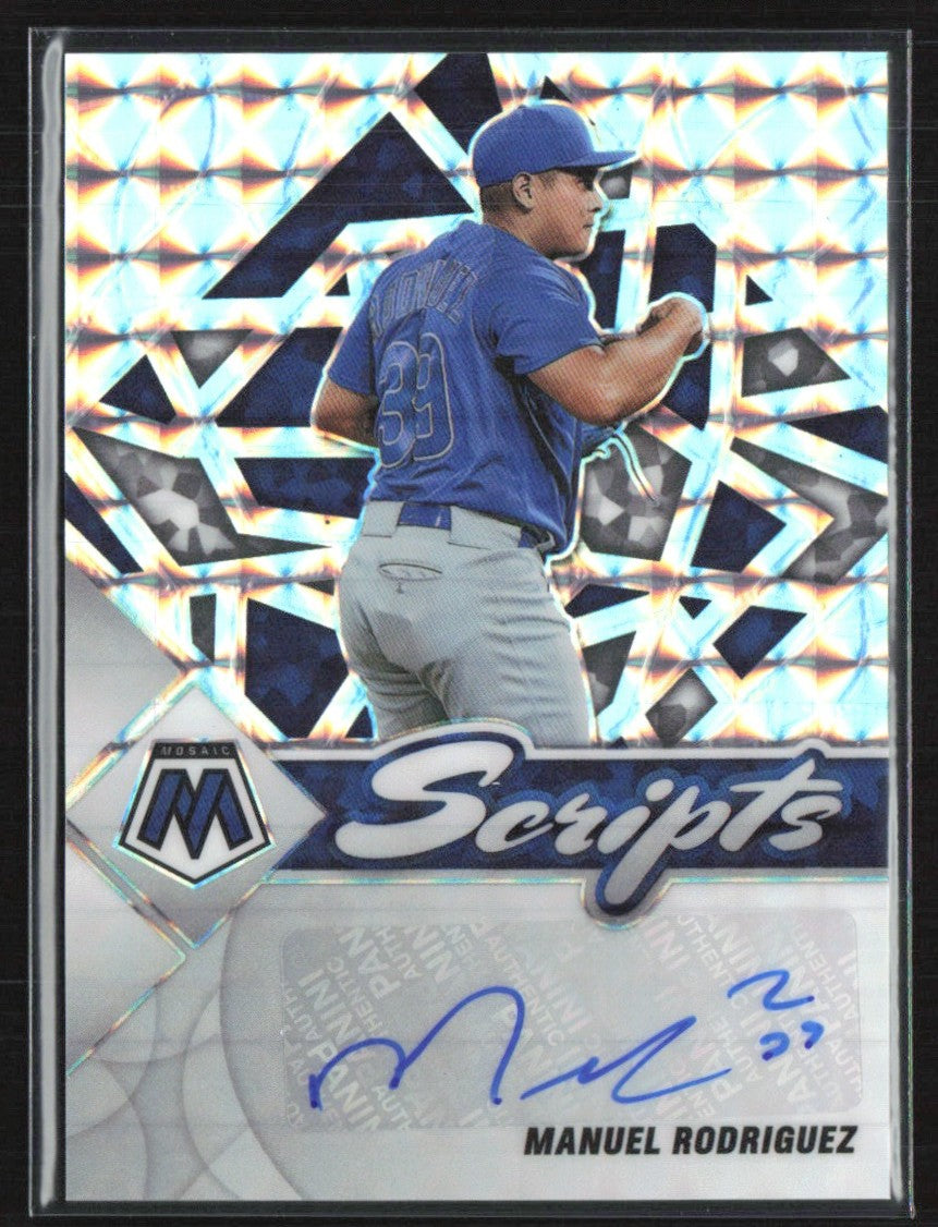 Manuel Rodriguez 2022 Panini Mosaic Scripts AUTO #SC-MR Chicago Cubs
