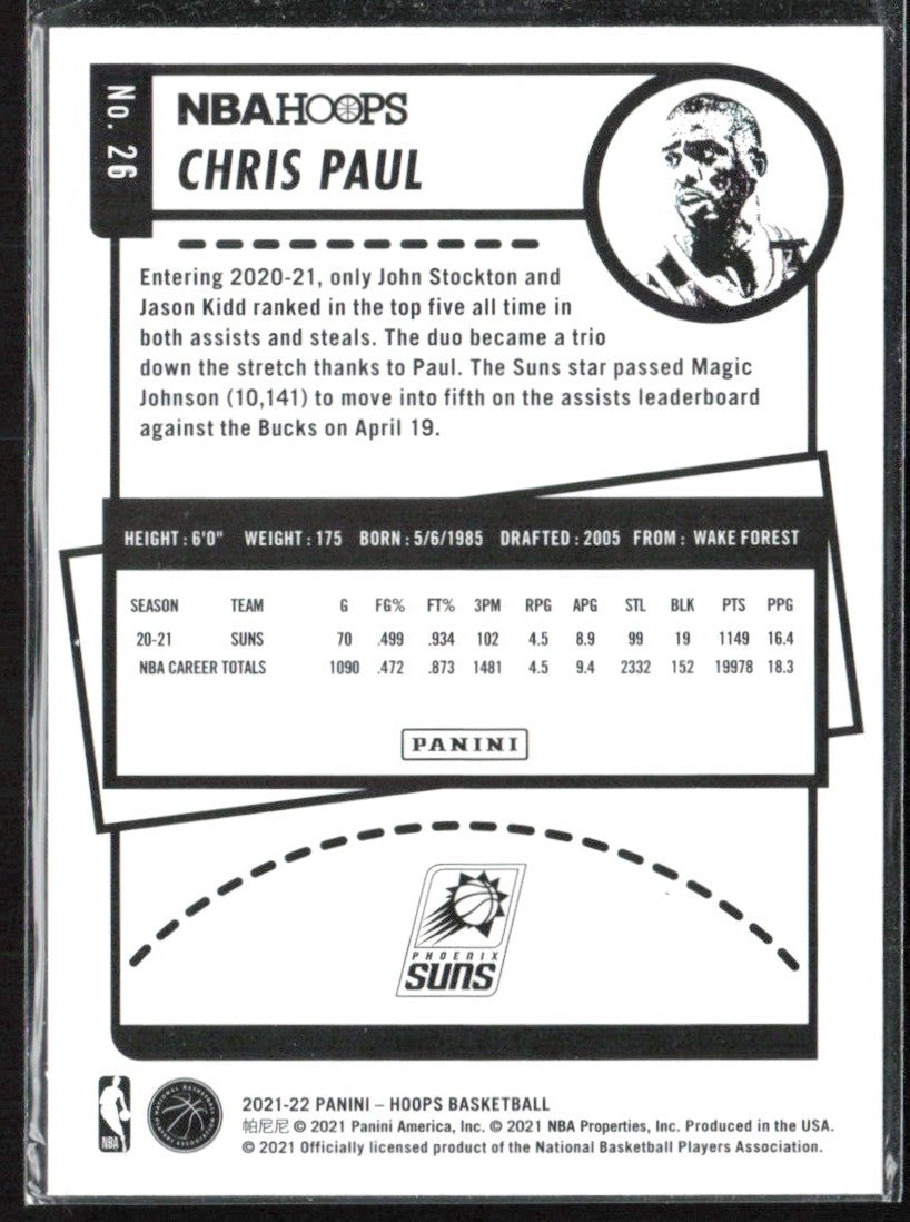 Chris Paul 2021 Hoops Anniversary Edition #26 Phoenix Suns