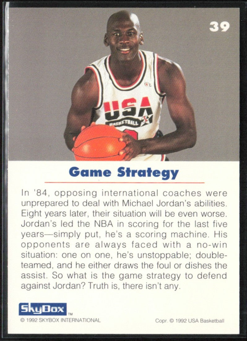 Michael Jordan 1992 SkyBox USA #39 USA