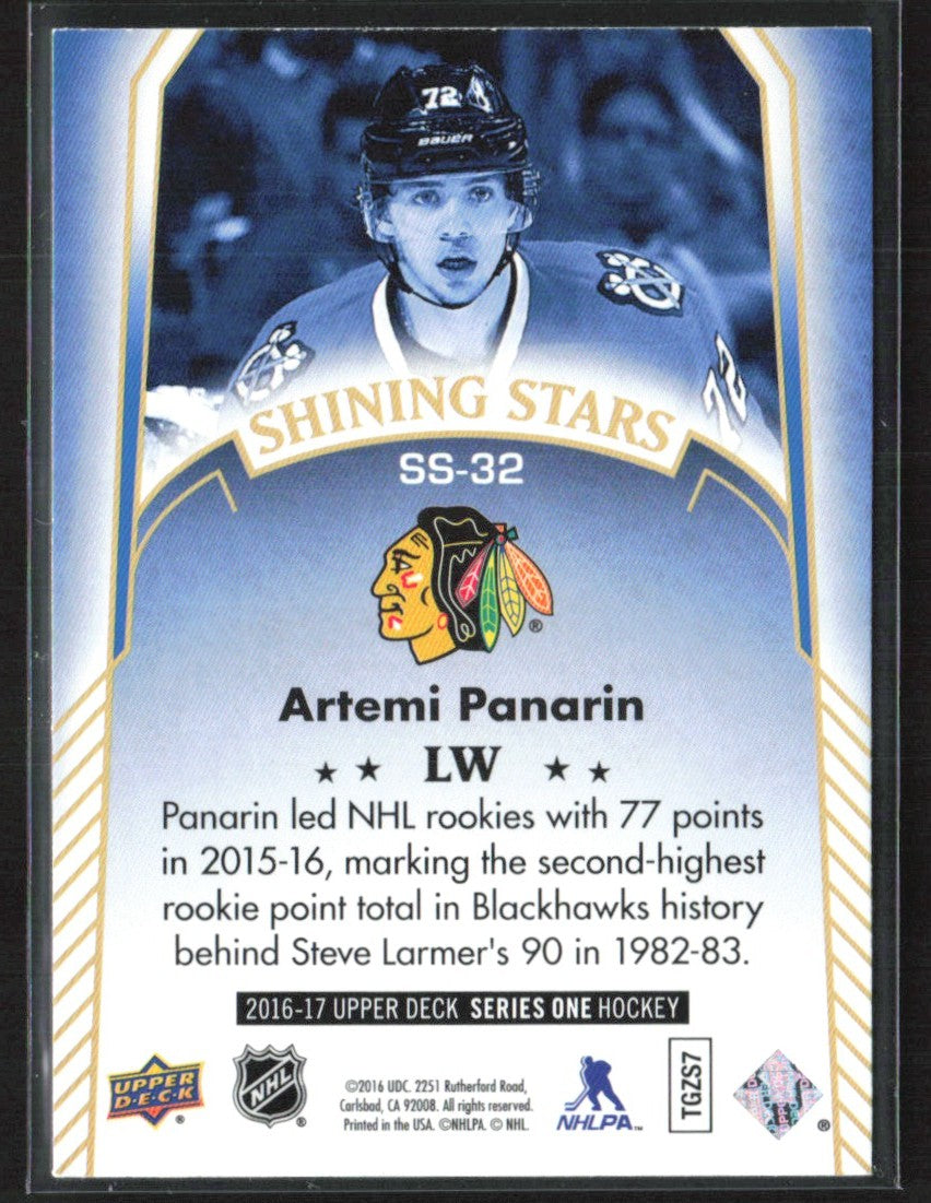 Artemi Panarin 2016 Upper Deck Shining Stars #SS-32 Chicago Blackhawks