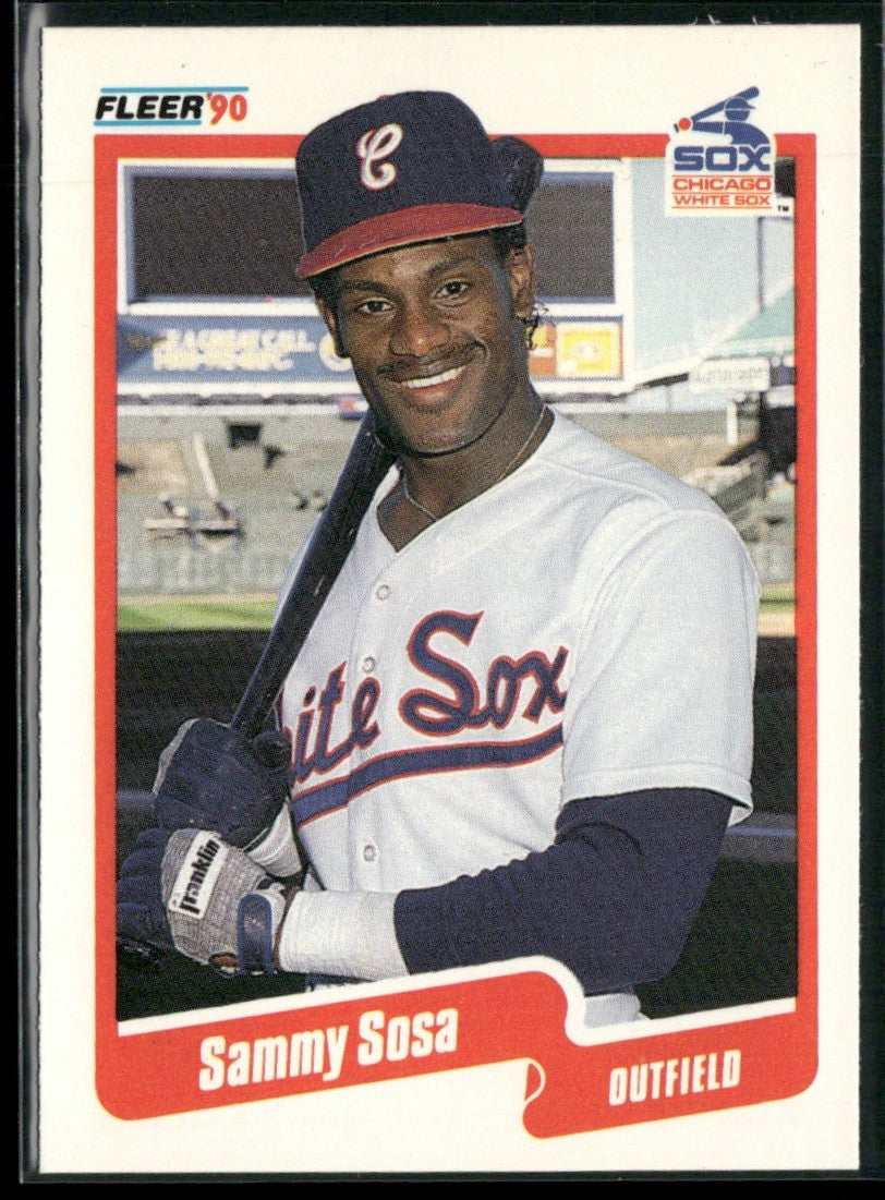 Sammy Sosa 1990 Fleer RC #548 Chicago White Sox