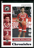Ziaire Williams 2021 Panini Chronicles Draft Picks Blue RC /99 #16