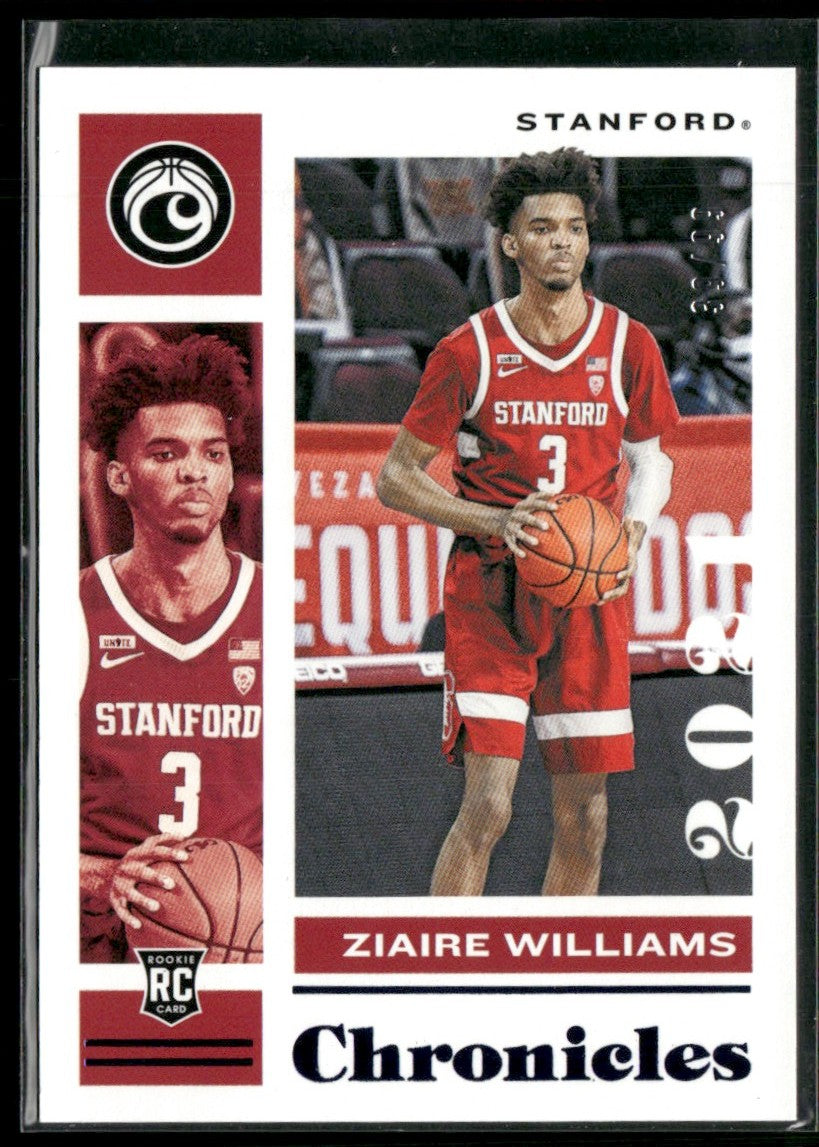 Ziaire Williams 2021 Panini Chronicles Draft Picks Blue RC /99 #16