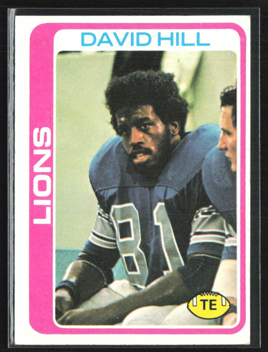 David Hill 1978 Topps #26 Detroit Lions