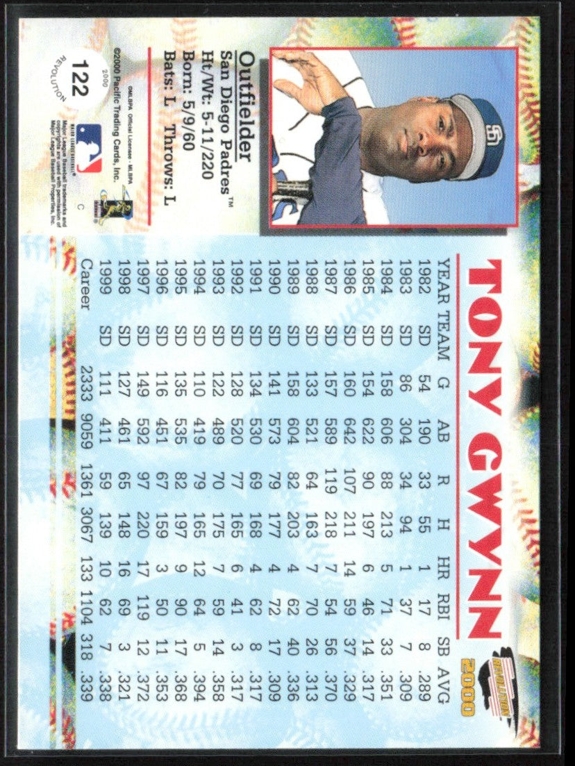 Tony Gwynn 2000 Pacific Revolution #122 San Diego Padres