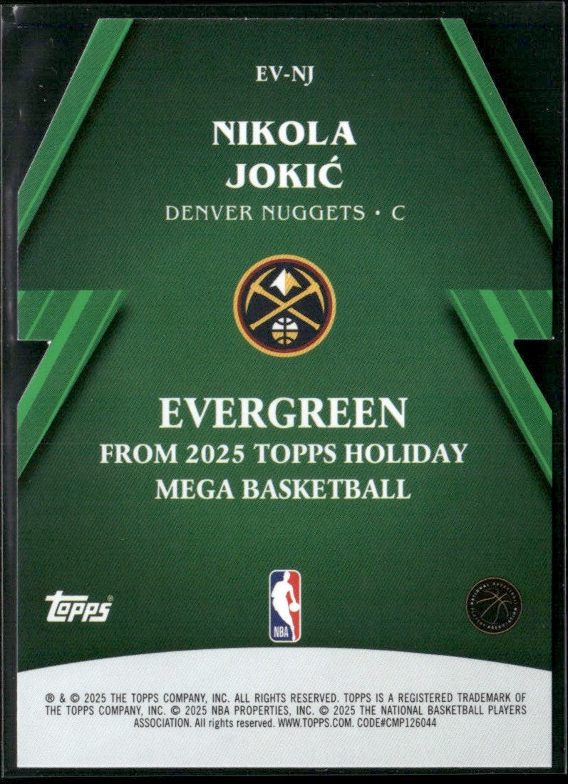 Nikola Jokic 2025 Topps Holiday Evergreen #EV-NJ Denver Nuggets