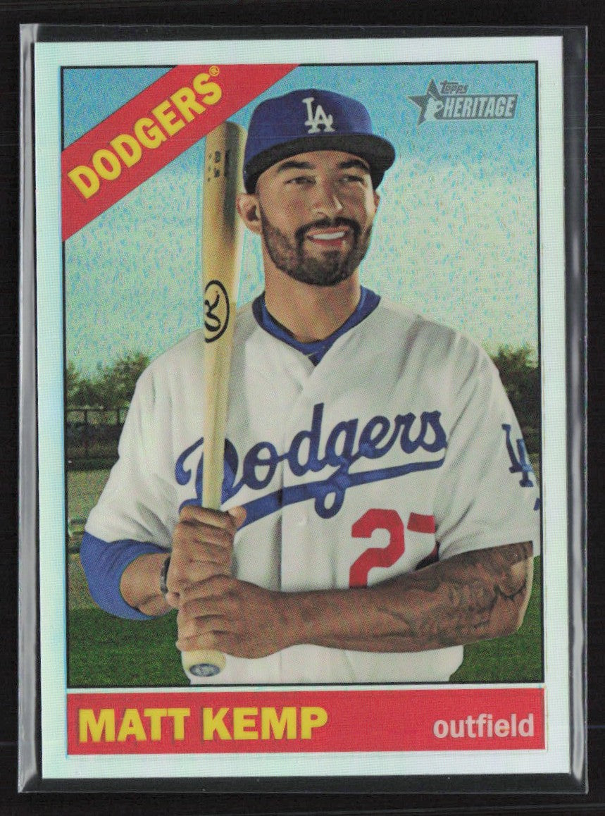 Matt Kemp 2015 Topps Heritage Chrome Refractor /566 #THC-75 Los Angeles Dodgers