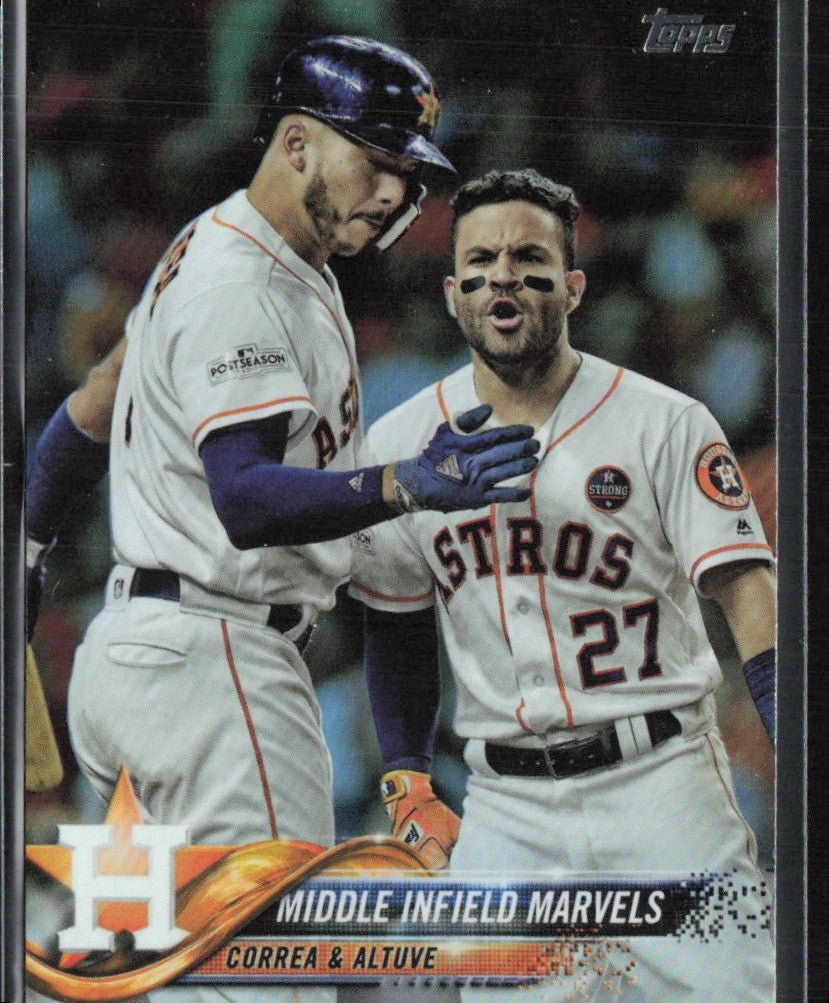 Middle Infield Marvels (Carlos Correa/Jose Altuve) 2018 Topps Rainbow Foil #361