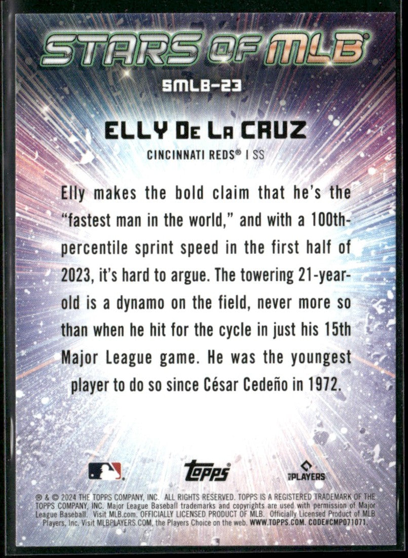 Elly De La Cruz 2024 Topps Stars of MLB RC #SMLB-23 Cincinnati Reds