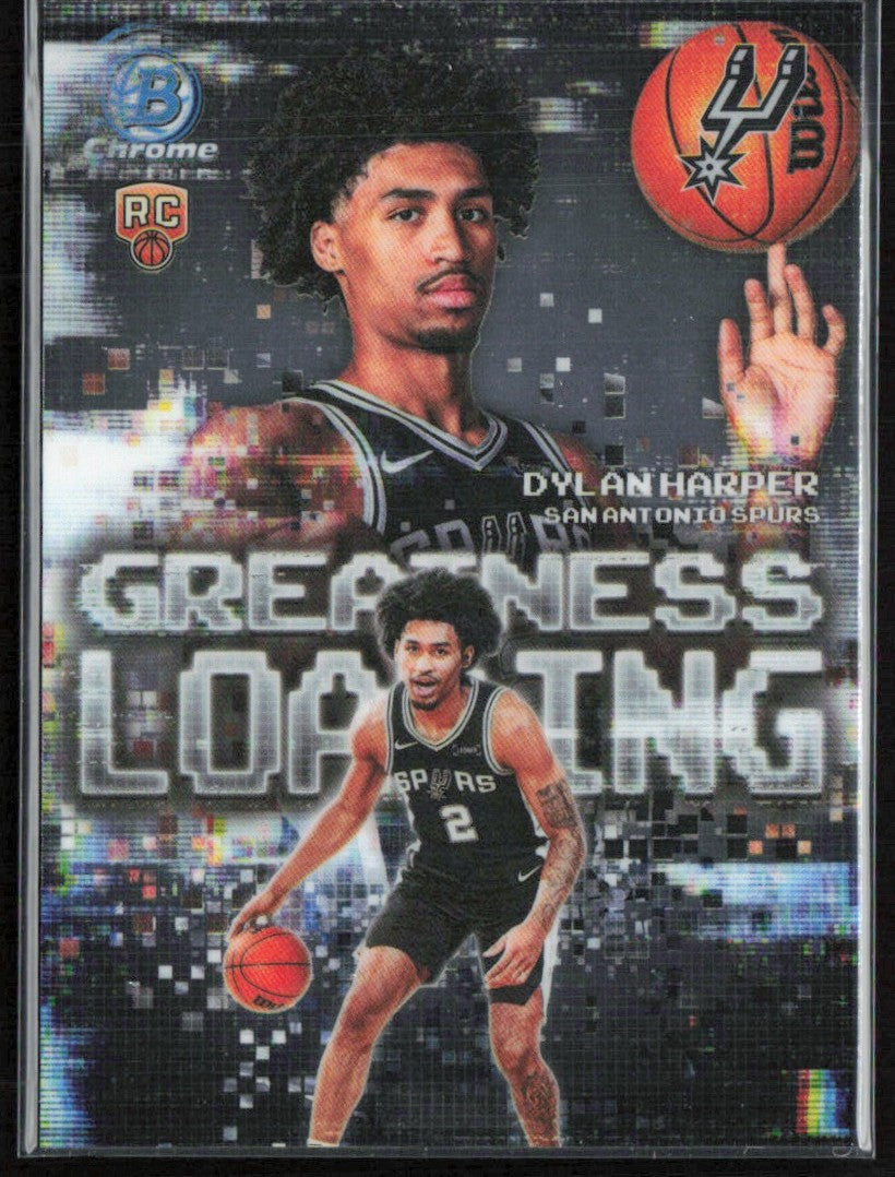 Dylan Harper 2025 Bowman Chrome Greatness Loading RC #GL-2 San Antonio Spurs